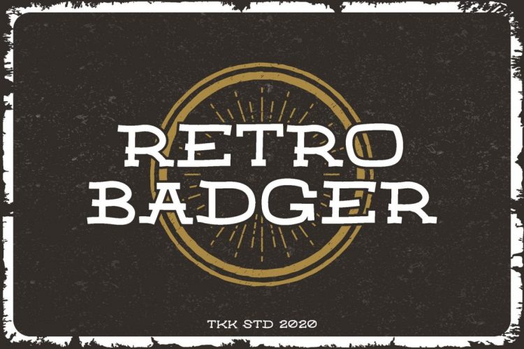 Retro Font RETRO BADGER