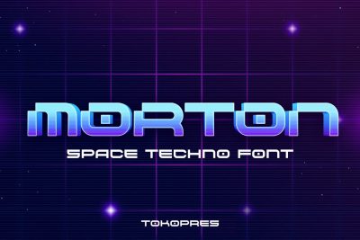 Futuristic font morton